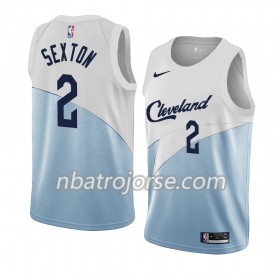 Män Cleveland Cavaliers Tröja Collin Sexton 2 2018-19 Nike Blå Vit Swingman